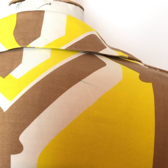 Diane Von Furstenberg Vintage Yellow Mod Wrap Top - Picture 5 of 8